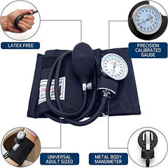 Santamedical Adult Deluxe Aneroid Sphygmomanometer/ Blood Pressure Monitor/BP Machine