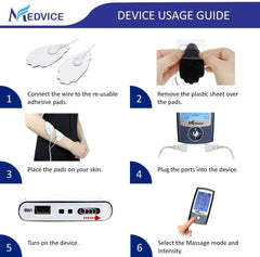 MEDVICE Rechargeable Tens Unit Muscle Stimulator