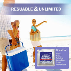 GURIN Cooler Ice Packs - Reusable Ice Packs for Lunch Box, Bag, or Backpack Coolers - Cold Up to 8-12 Hours Long Lasting Ice Packs for Camping Picnic, Outdoor Activities, Food Delivery - Pack of 5