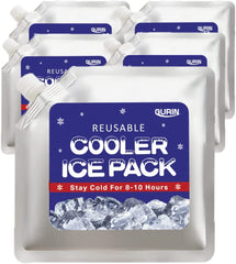 GURIN Cooler Ice Packs - Reusable Ice Packs for Lunch Box, Bag, or Backpack Coolers - Cold Up to 8-12 Hours Long Lasting Ice Packs for Camping Picnic, Outdoor Activities, Food Delivery - Pack of 5