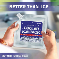 GURIN Cooler Ice Packs - Reusable Ice Packs for Lunch Box, Bag, or Backpack Coolers - Cold Up to 8-12 Hours Long Lasting Ice Packs for Camping Picnic, Outdoor Activities, Food Delivery - Pack of 5