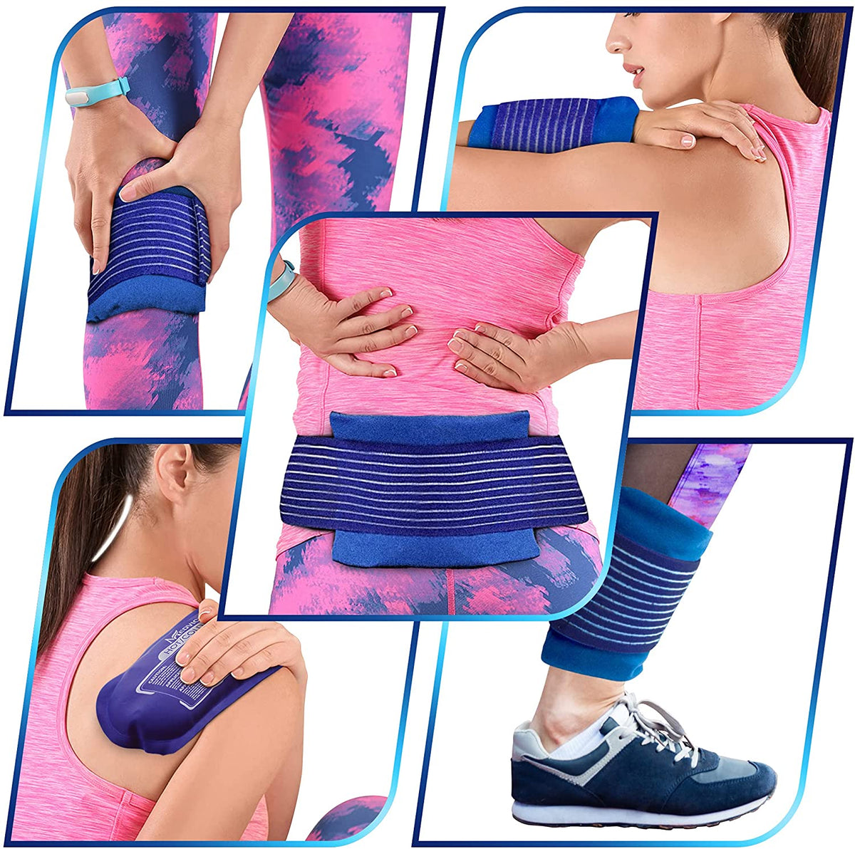 Ice Pack for Lower Back Pain Relief - Hot Cold Back Brace - for