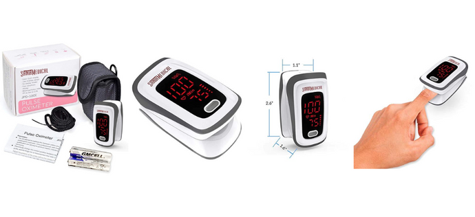 How to read oxygen levels in an oximeter?