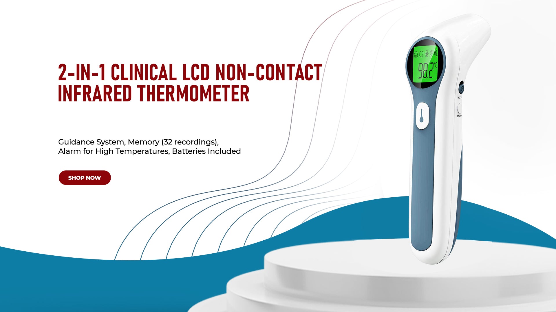 2-in-1 Clinical LCD Non- Contact Infrared Thermometer