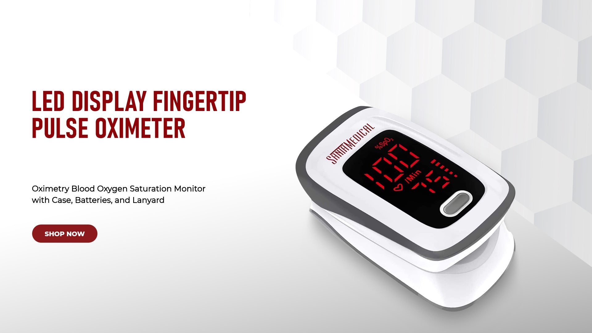 LED Display Fingertip Pulse Oximeter
